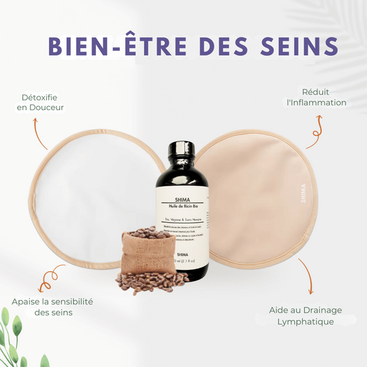 Kit de Bien-Être des Seins | SHIMA™ (Enveloppe + Huile )